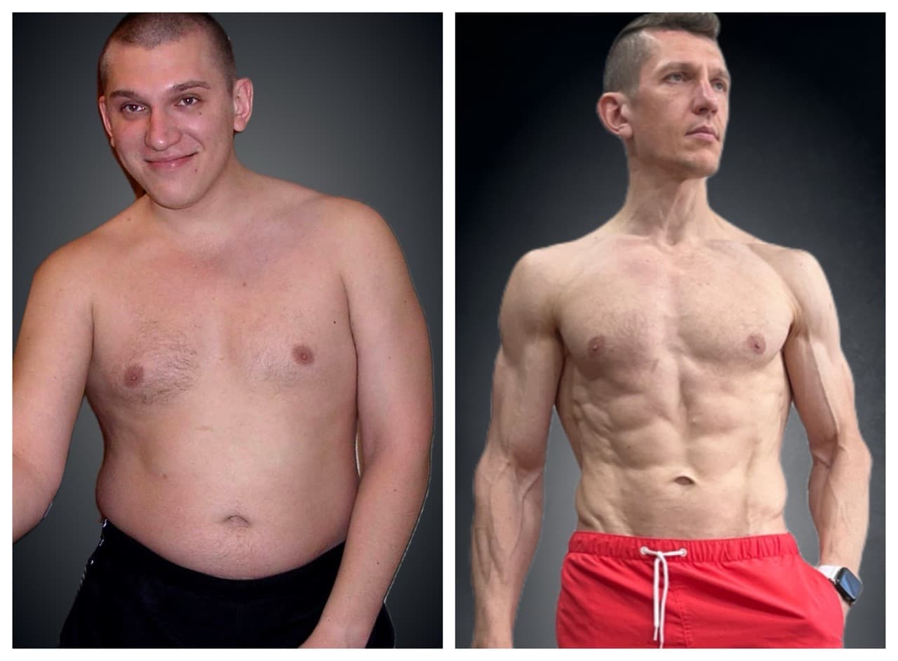 Before and after transformation